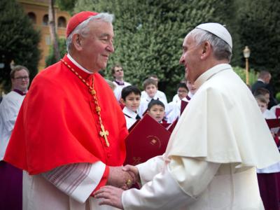 Pope Francis and Vincent Nichols