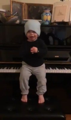 young Pecknold at the piano